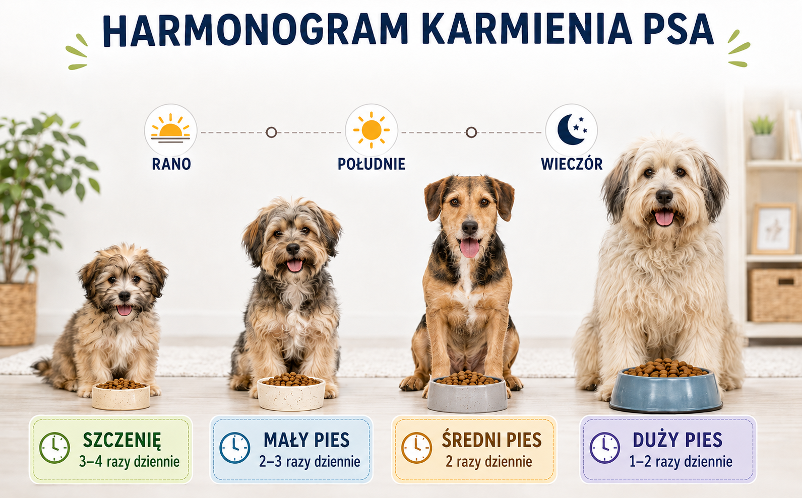 Ile razy dziennie karmić psa? Harmonogram posiłków według wieku i wielkości